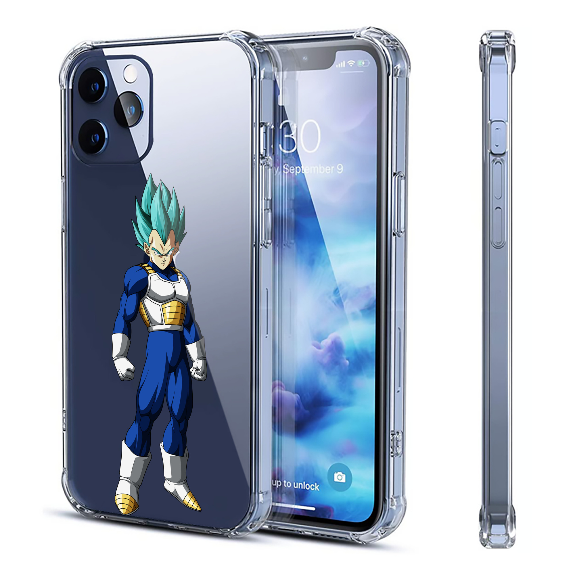 （画像用） ドラゴンボール ベジータ四世（Bejīta Yonsei）DRAGON BALL Vegeta IV 【iPhone 12シリーズ対応】透明スマホケース（クリアソフトケース）